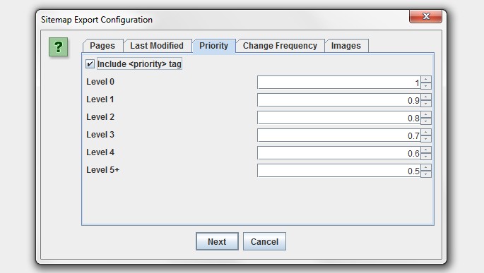 priority attribute in xml sitemap