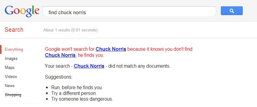 Chuck Norris Google Bomb