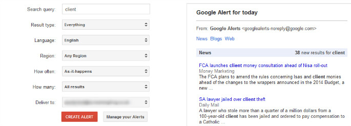 google alerts