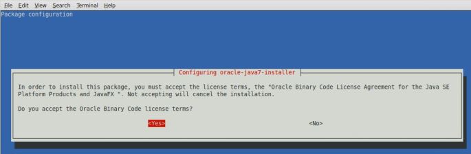 java 7 ubuntu licence terms