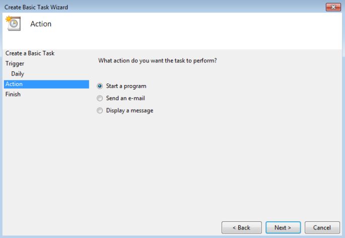 windows task scheduler step six