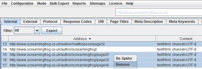 remove pages from xml sitemap