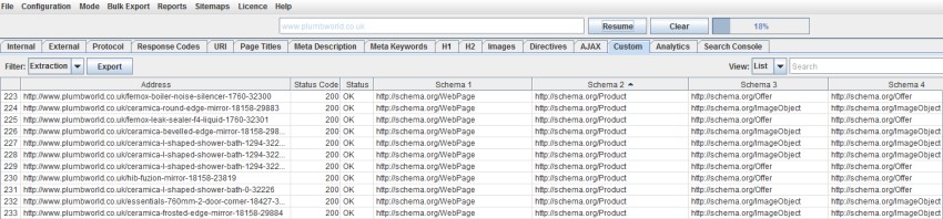 schema scraped
