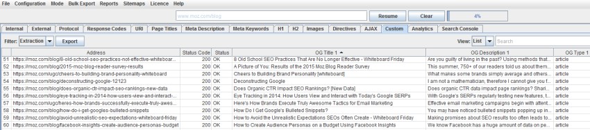social meta tags scraped