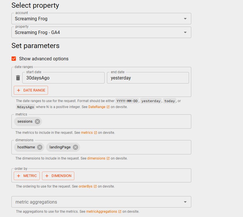 GA4 Query Explorer