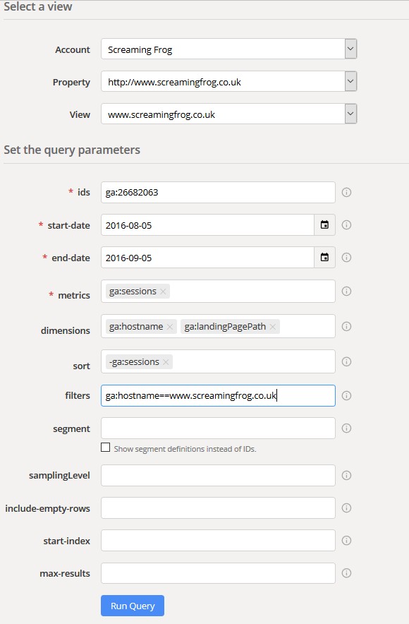 Google API Explorer new