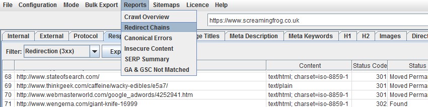 redirect chains