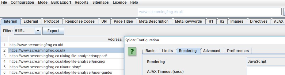 Screaming Frog SEO Spider 6.0