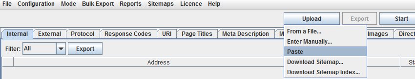 robots.txt testing in list mode