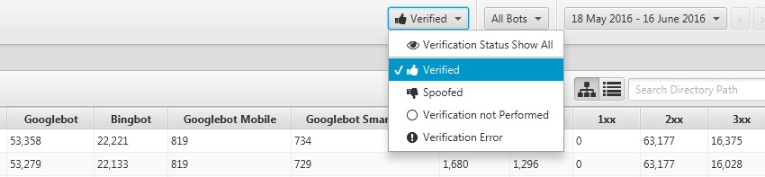 bot verification status filter