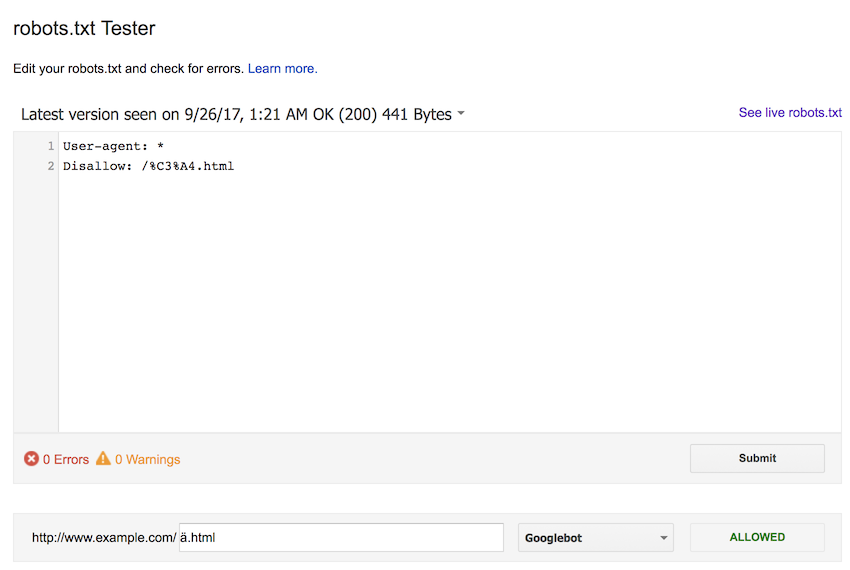 screaming frog seo spider robots.txt