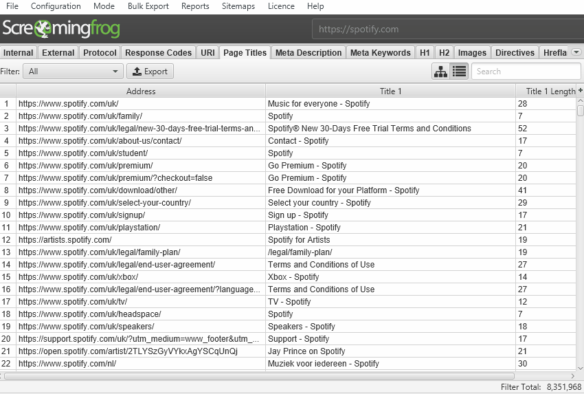 8m page title filters