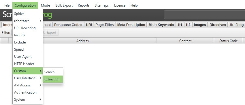 custom extraction for web scraping