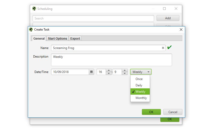 Screaming Frog Scheduler
