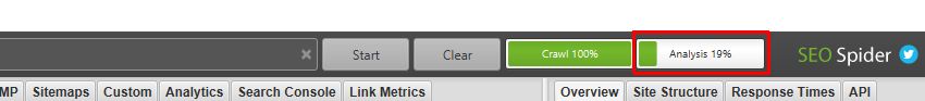 Crawl Analysis Running