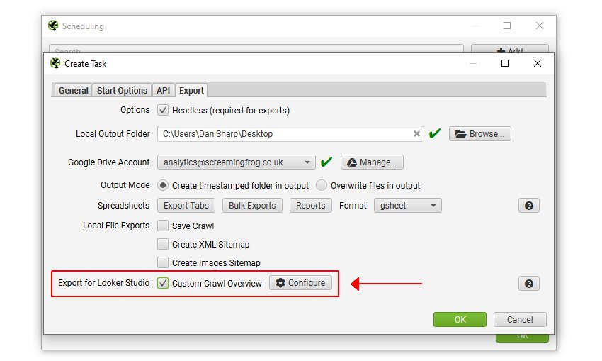 Scheduling Export for Looker Studio