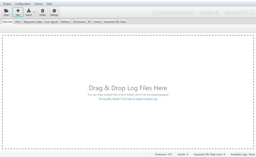 Log File Analyser Drag and Drop Logs