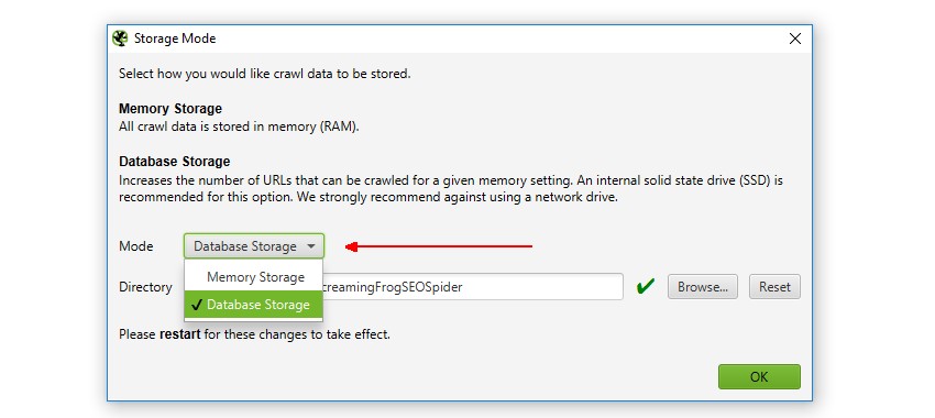 Database storage rocks