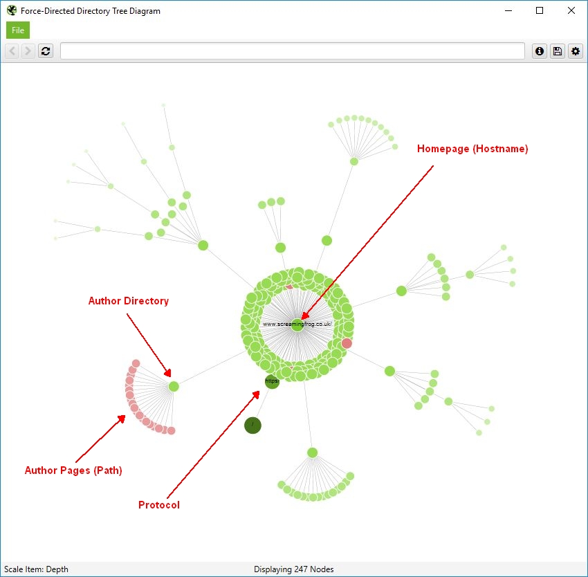 Force-Directed Directory Tree Diagram