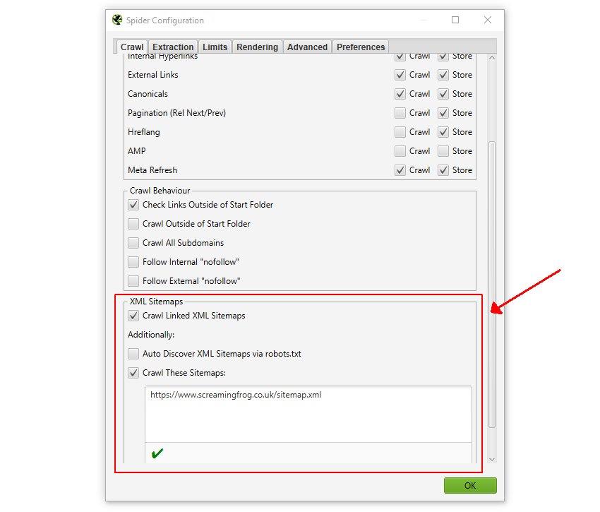 Crawl XML Sitemaps