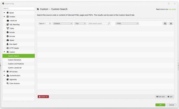 How To Search For Words Across A Website With Custom Search - Screaming ...
