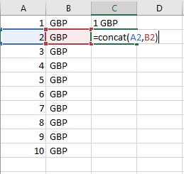 excel concat formula