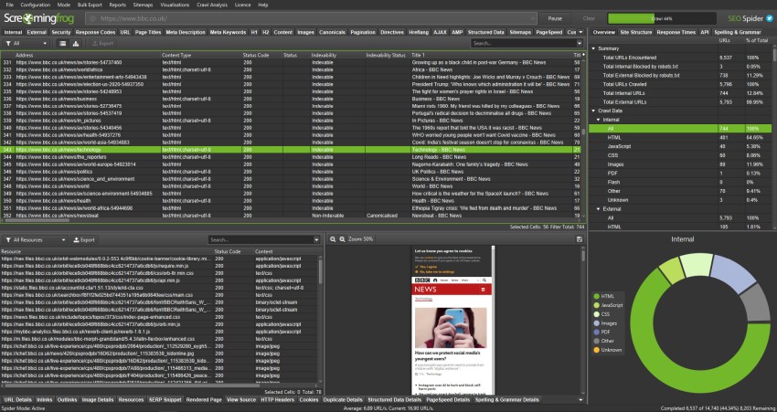 Screaming Frog SEO Spider Tool