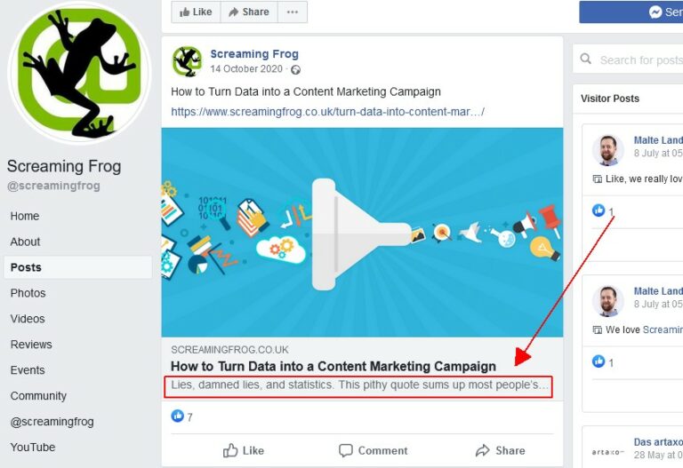 Meta Description Screaming Frog