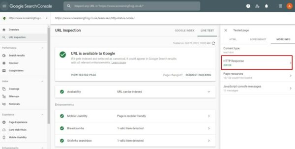 HTTP Status Codes - Screaming Frog
