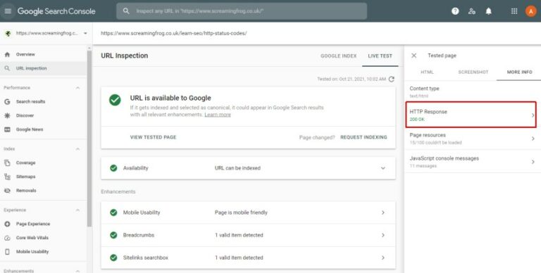 HTTP Status Codes - Screaming Frog