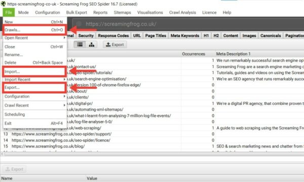 Frog Database How to Work in Teams Using the SEO Spider - Screaming Frog