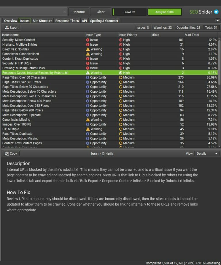 Actualización de Screaming Frog SEO Spider – Versión 17.0