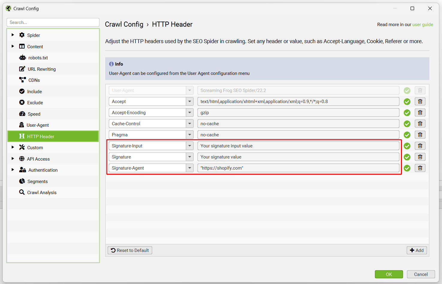 Shopify Signature Headers