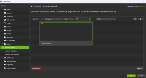 Case Sensitive Gui Internal Linking Audit With the SEO Spider - Screaming Frog