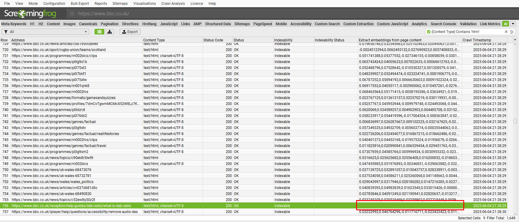 Page with missing embedding