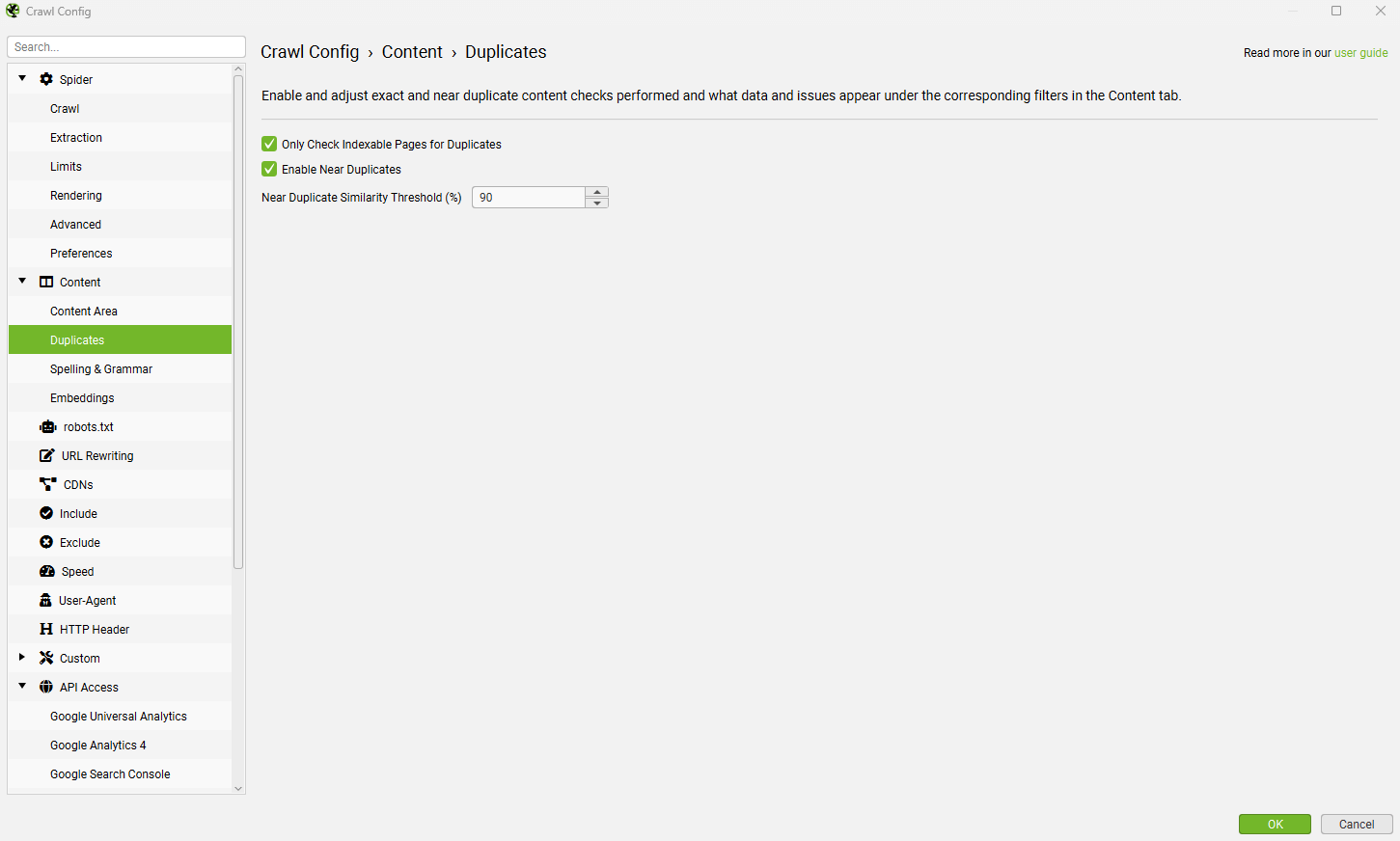 Near Duplicate Content Detection