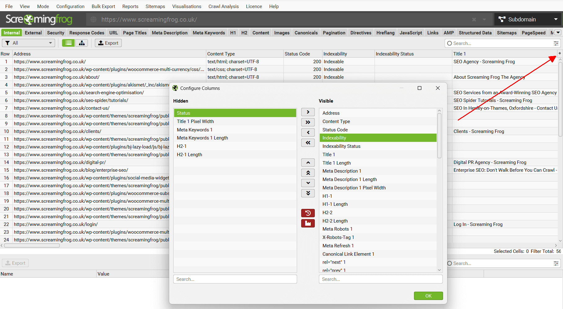 Advanced Column Configurator