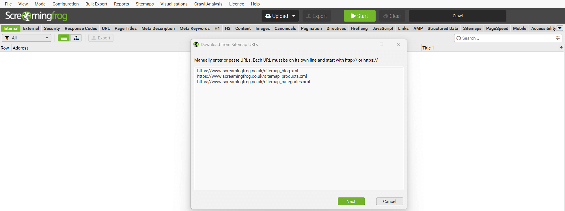Download Multiple XML Sitemaps
