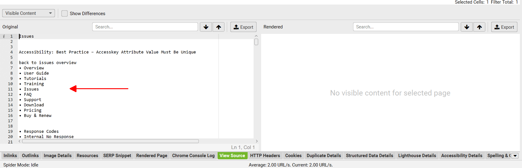View source text, not optimal