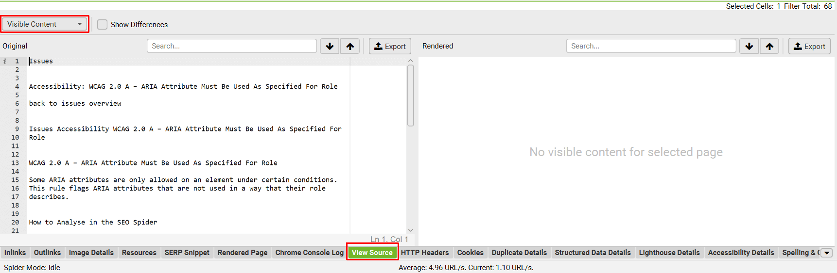 View Text used to generate embeddings