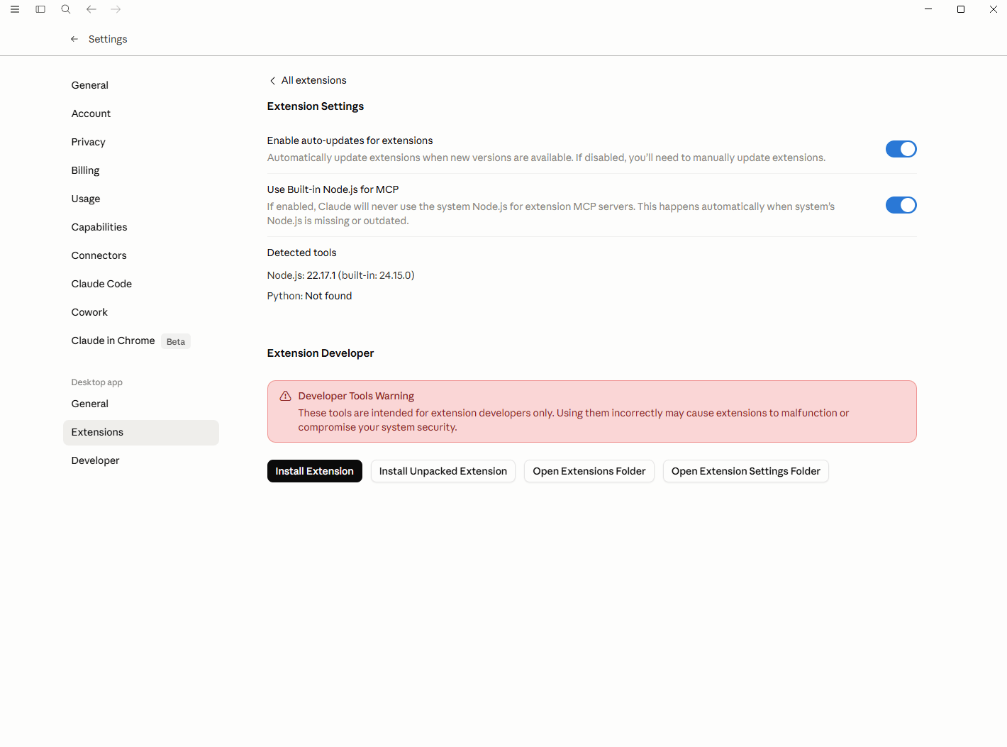 Install MCP Extension