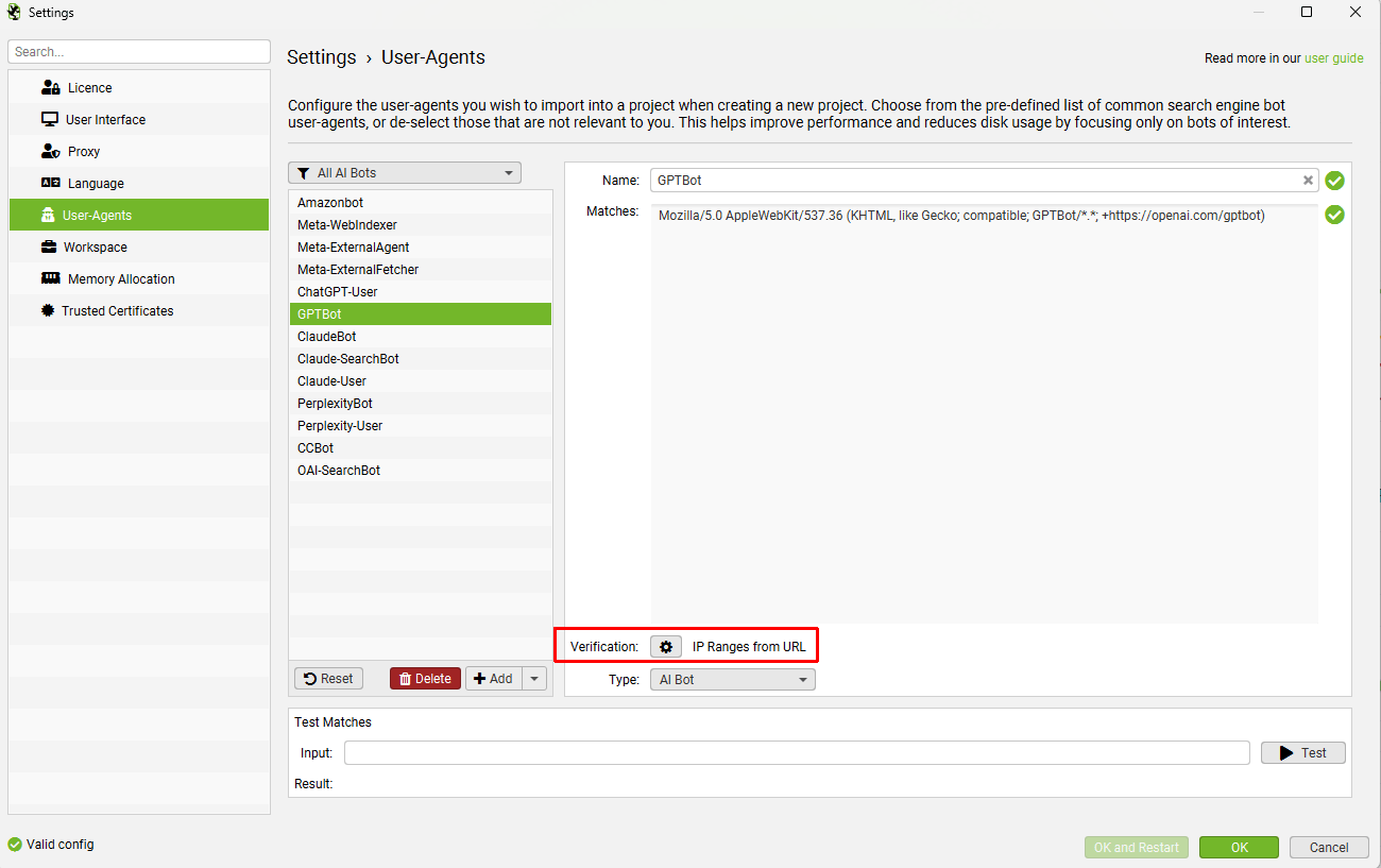 Vérification des robots IA