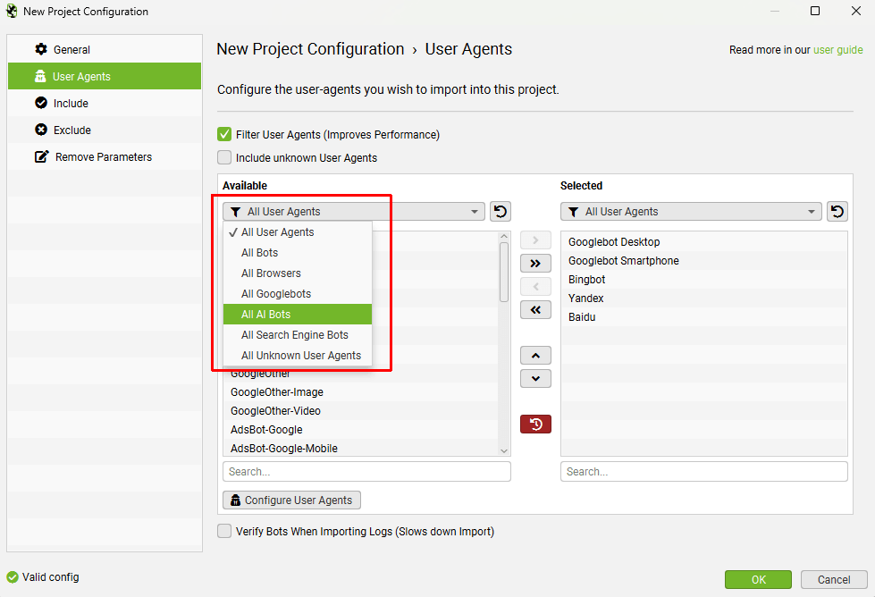 User-Agent Groupings