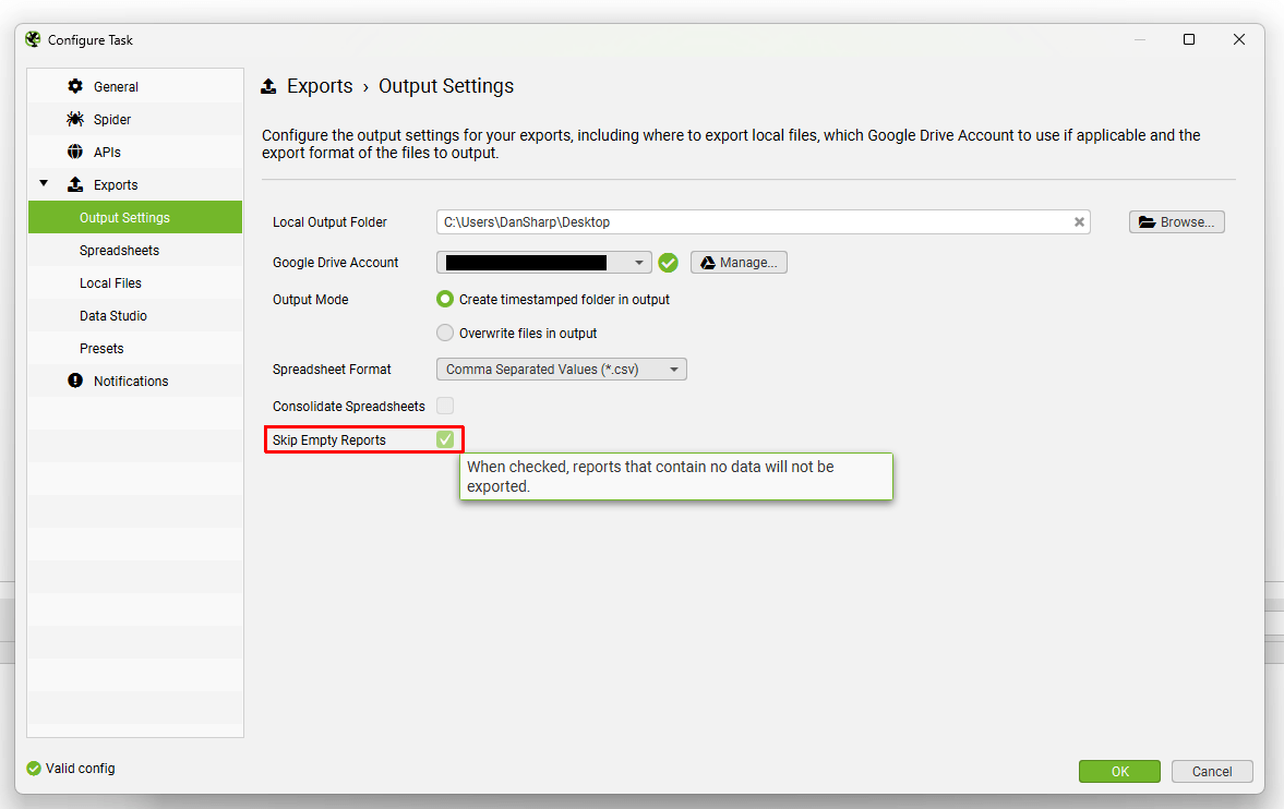 Skip Empty Reports